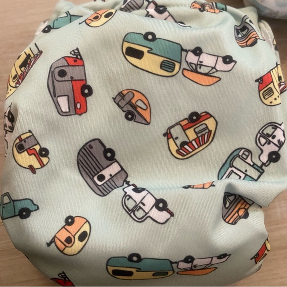 Grovia Double Lined All in one Colorful Patterned Cloth Diapers Set - Picture 3 of 12